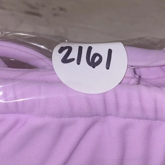 Xhilaration Bikini Top Womens XS Purple Lavender Solid Tie Front NEW Target XS - Picture 6 of 6